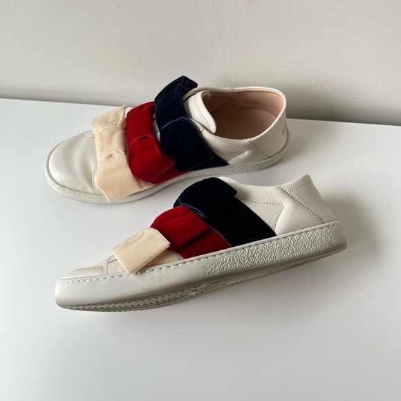 Gucci women’s Ace Sneaker with velvet bows size 36.5 - Picture 6 of 8